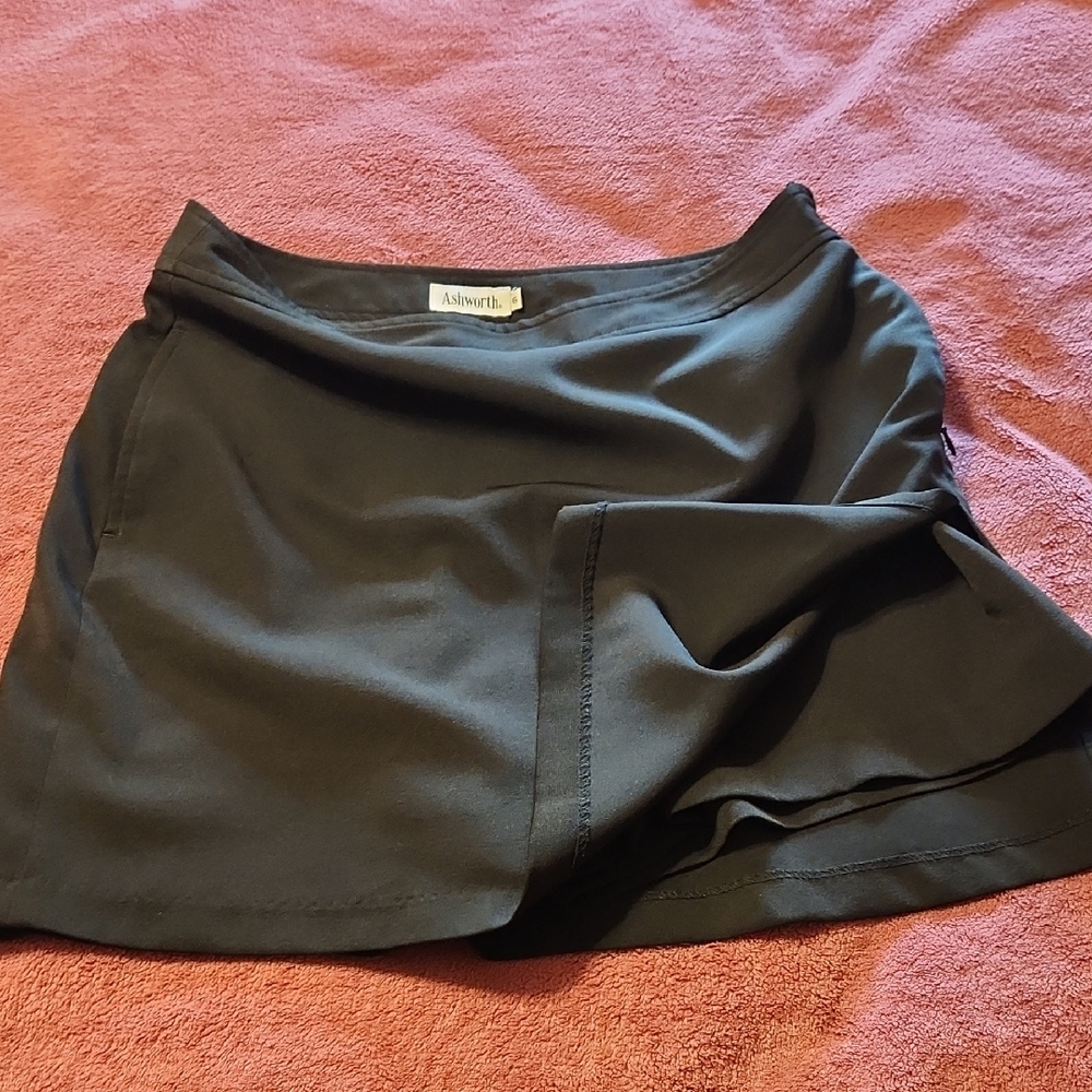 Ashworth Black Mini Wrap Skort Athletic